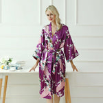 Peignoir kimono violet