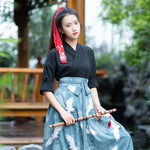 Robe kimono japonaise jupe et haori 