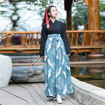 Robe kimono japonaise motifs grues
