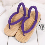 Sandales en bois japonaises violet