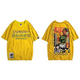 streetwear t shirt japonais jaune