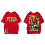 streetwear t shirt japonais rouge