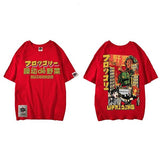 streetwear t shirt japonais rouge