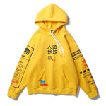 Sweat streetwear japonais jaune