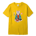 T-shirt japonais chat jaune