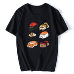 Tee-shirt japonais chats sushi