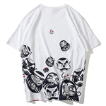 T-shirt japonais daruma blanc