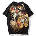T-shirt japonais femme et tigre