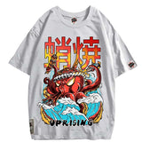 T-Shirt japonais pieuvre blanc