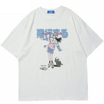 Tee-shirt animé japonais blanc