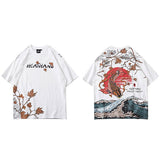 Tee-shirt japonais carpe koi blanc