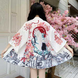 Veste courte kimono blanc