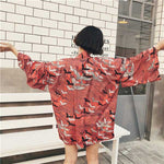 Veste courte kimono femme grue