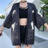 Veste courte kimono femme noir