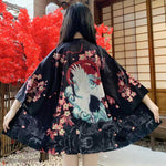 Veste courte kimono noir