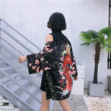 Veste kimono dragon japonais femme motifs