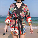 Veste kimono été avec ceinture