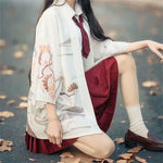Veste kimono femme blanc japonais