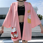 Veste kimono femme japonaise rose