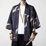 Veste kimono homme grue