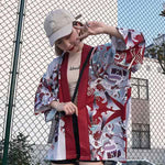 Veste kimono imprimé femme streetwear