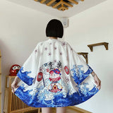 Veste légère kimono femme blanche