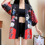 Veste style kimono japonais noir
