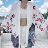 Veste type kimono blanc femme
