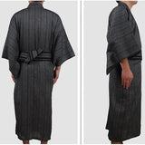 Yukata kimono japonais homme gris